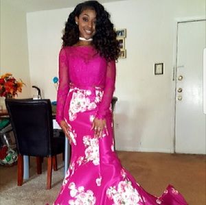 2 piece prom skirt set